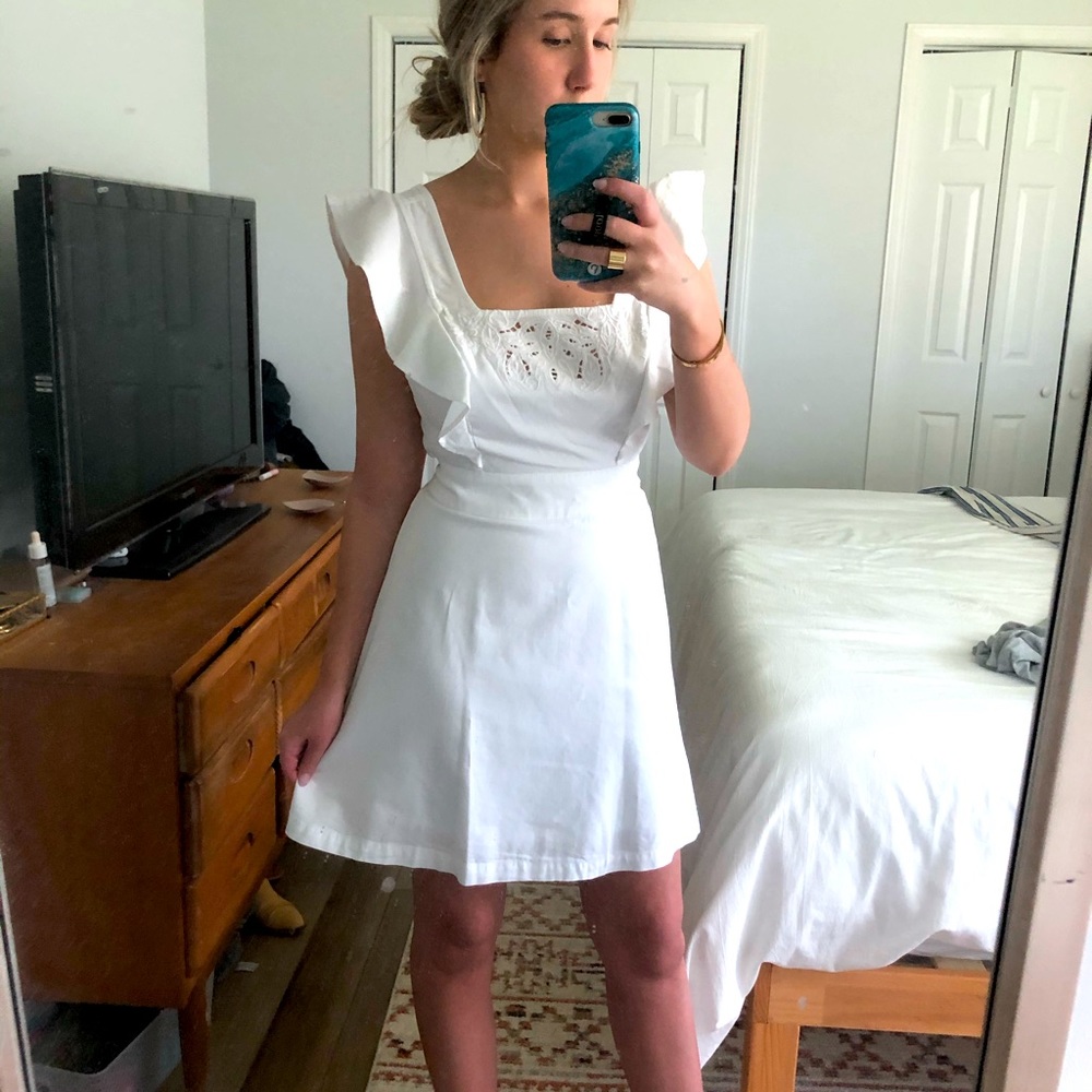 White Eyelet BCBG Dress